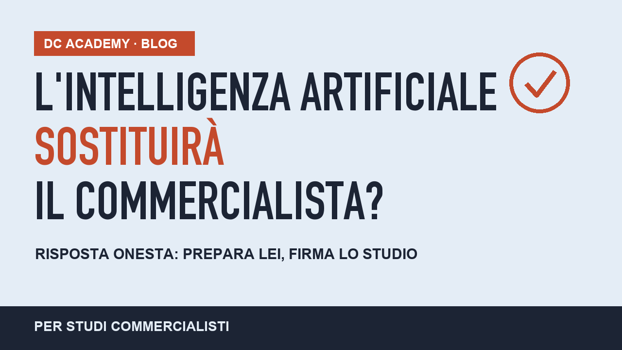 L'intelligenza artificiale sostituirà il commercialista? Risposta onesta