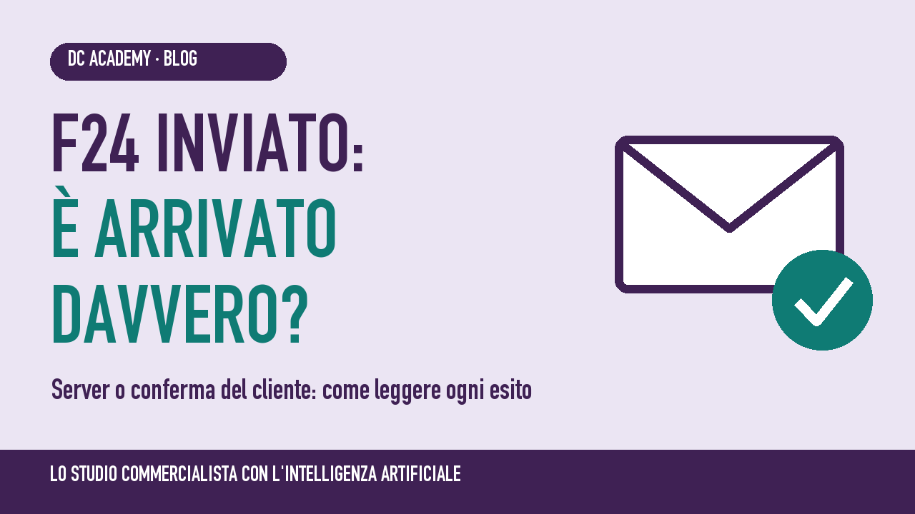F24 inviato al cliente: come sapere se è arrivato davvero