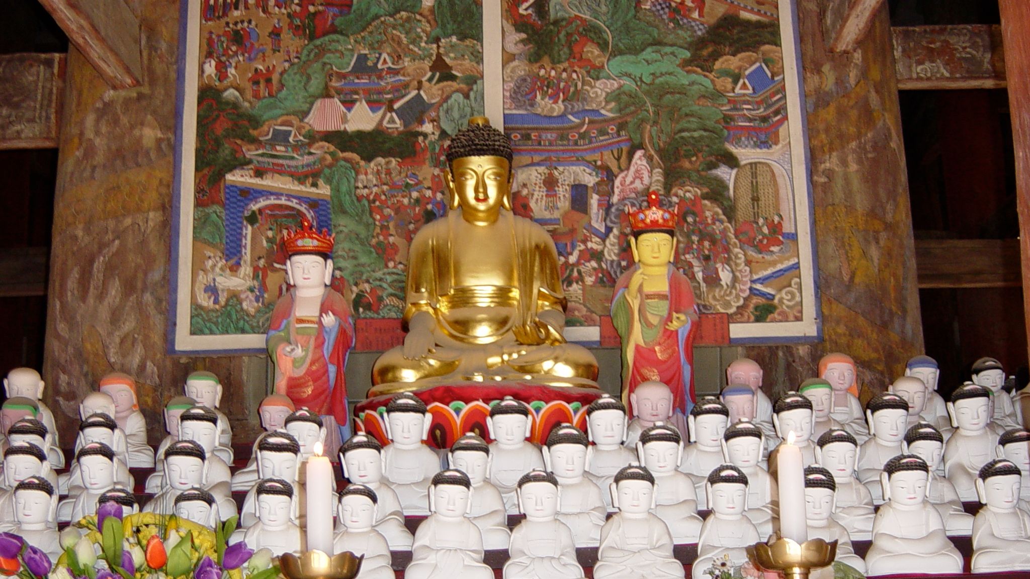 A picture of a temple with Buddha