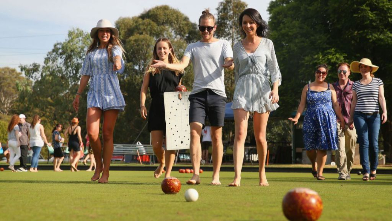 lawn bowls barefoot