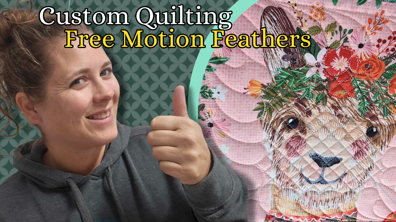 Custom Quilting Free Motion Feathers