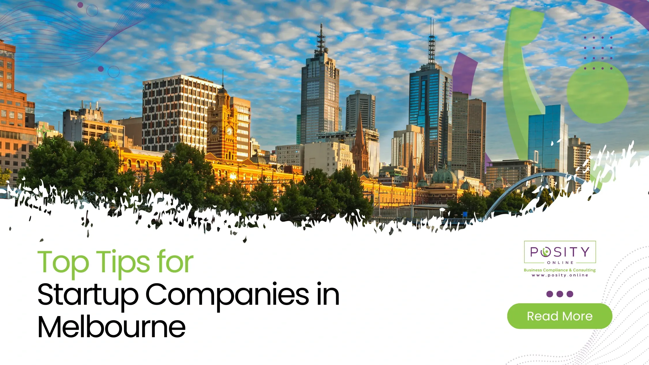 Visual representation of key advice for Melbourne startups, as featured in the Posity Online blog.