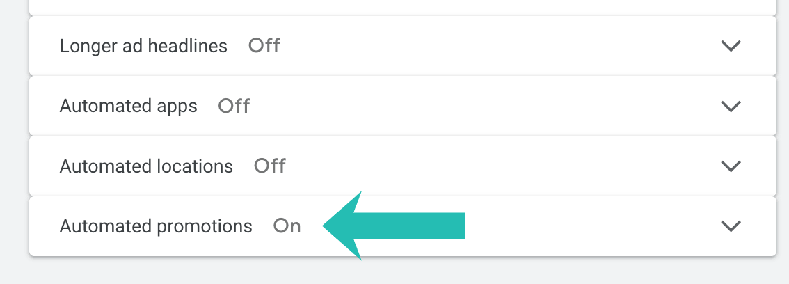 automated promotions in google ads