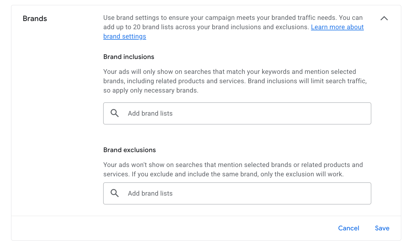 brand controls in google ads