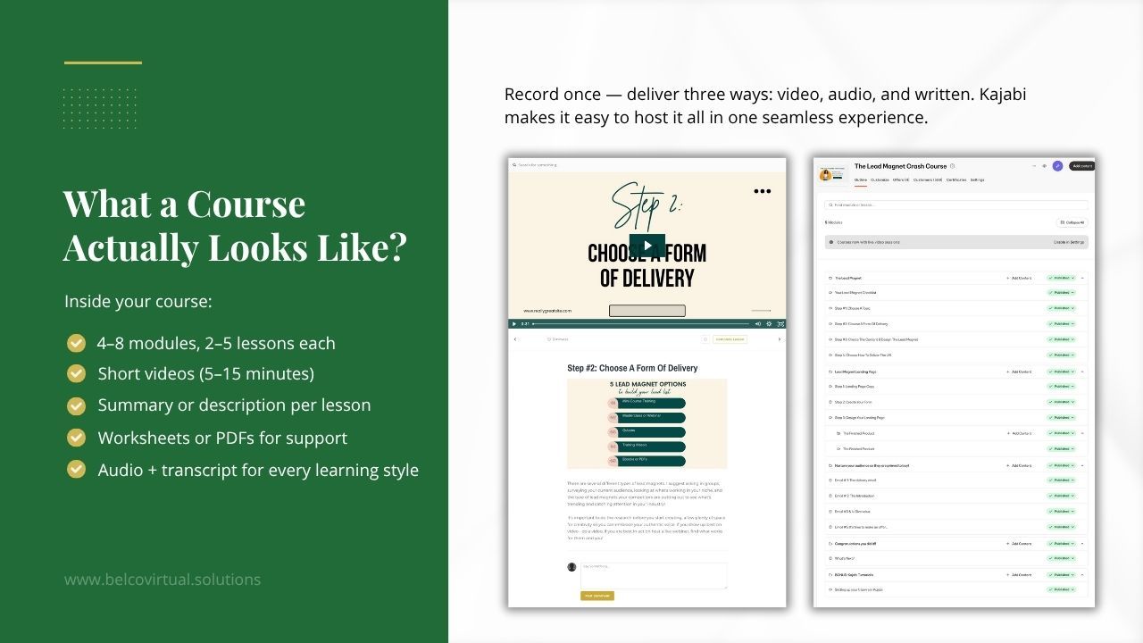 Coach working on a laptop to create a digital course that supports 1:1 clients