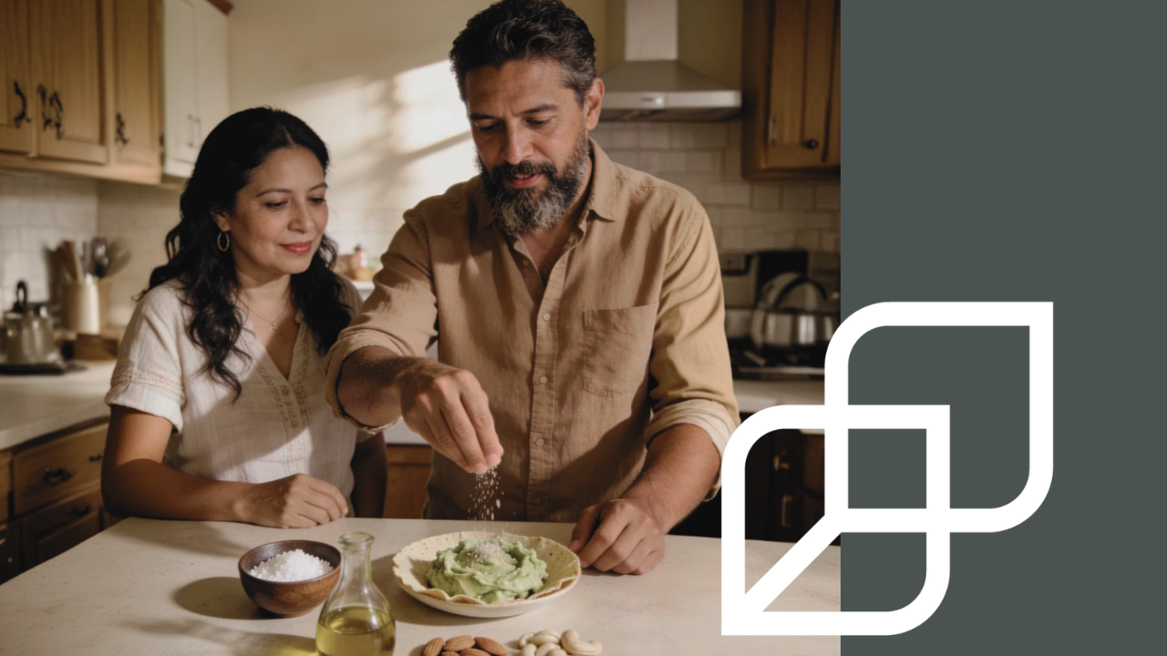 Pareja de esposos descubriendo que la dieta unani es un sistema de alimentación unani