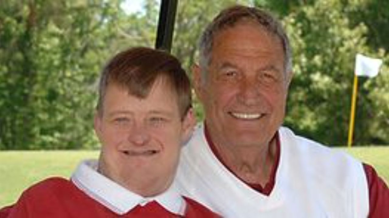 Coach Gene Stallings with his son John Mark
