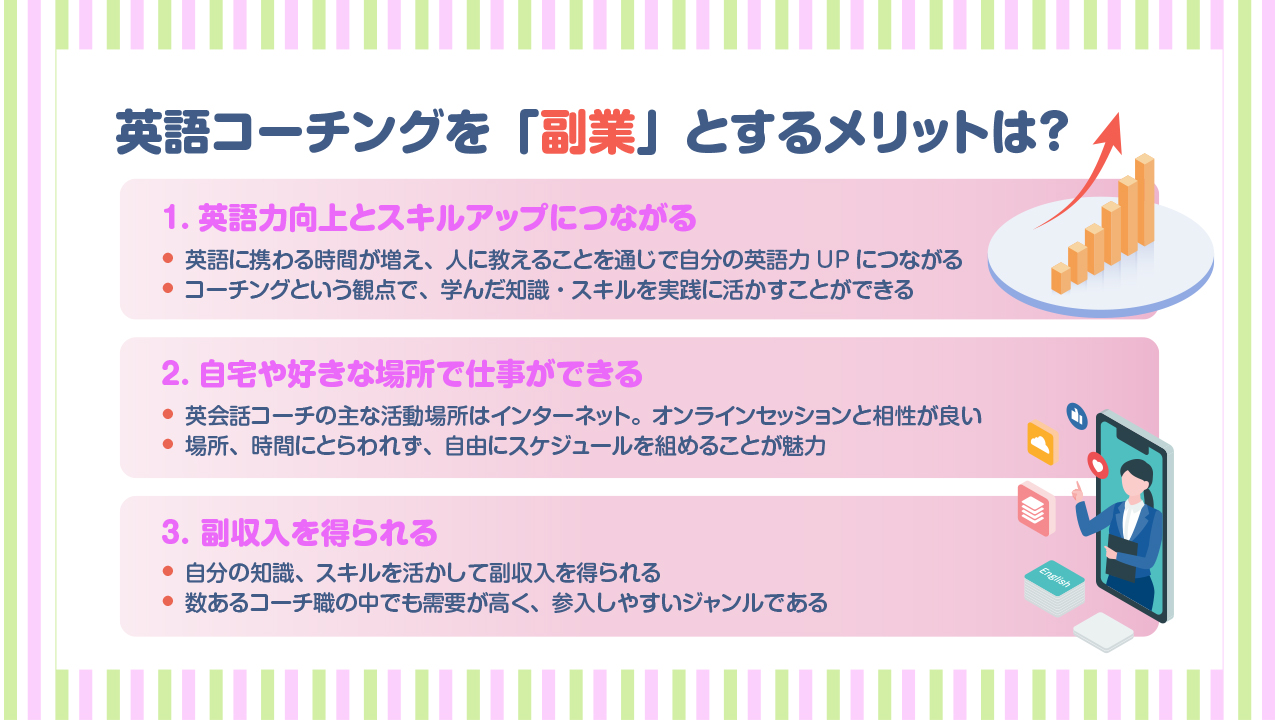 英語コーチングを副業とするメリットや成功するためのコツを徹底解説 - ストーリーマーケ編集室
