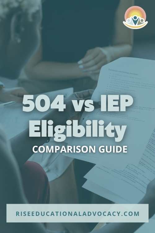 504 vs IEP Comparison Guide