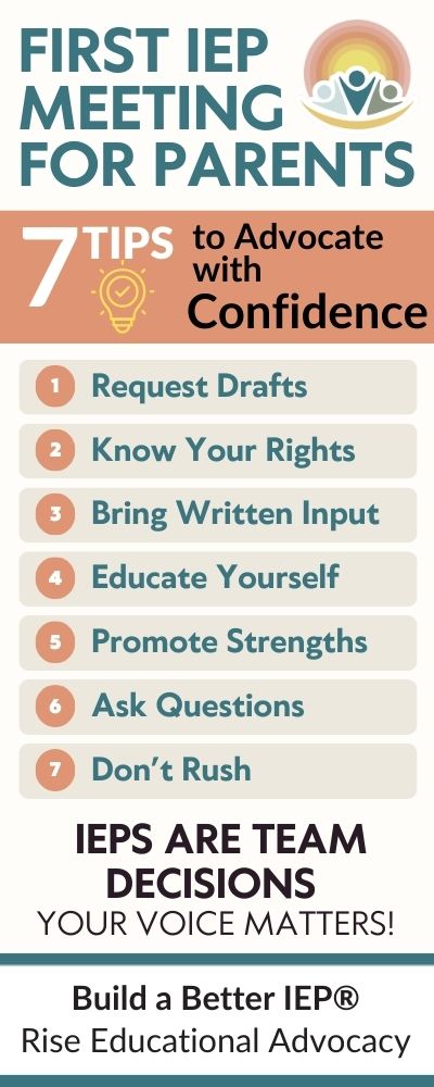 First IEP Meeting for Parents Infographic