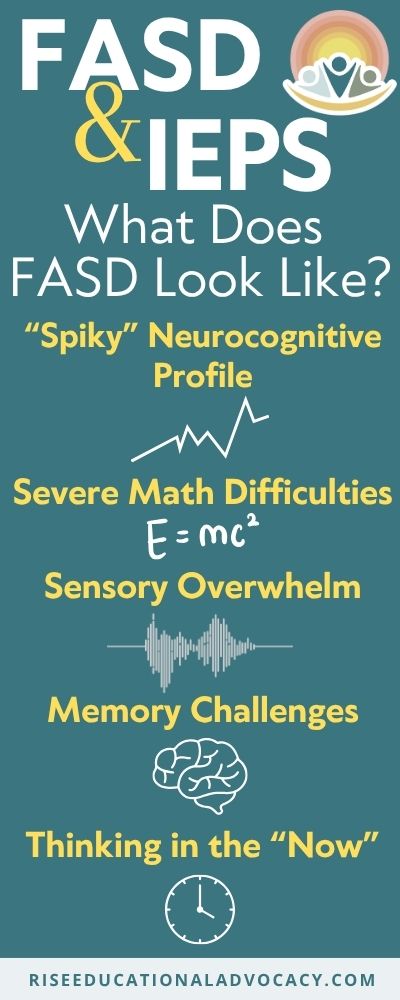 Infographic explaining signs of FASD