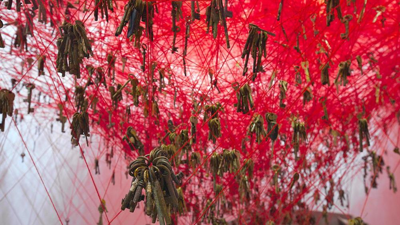 The Key in the Hand by Chiharu Shiota