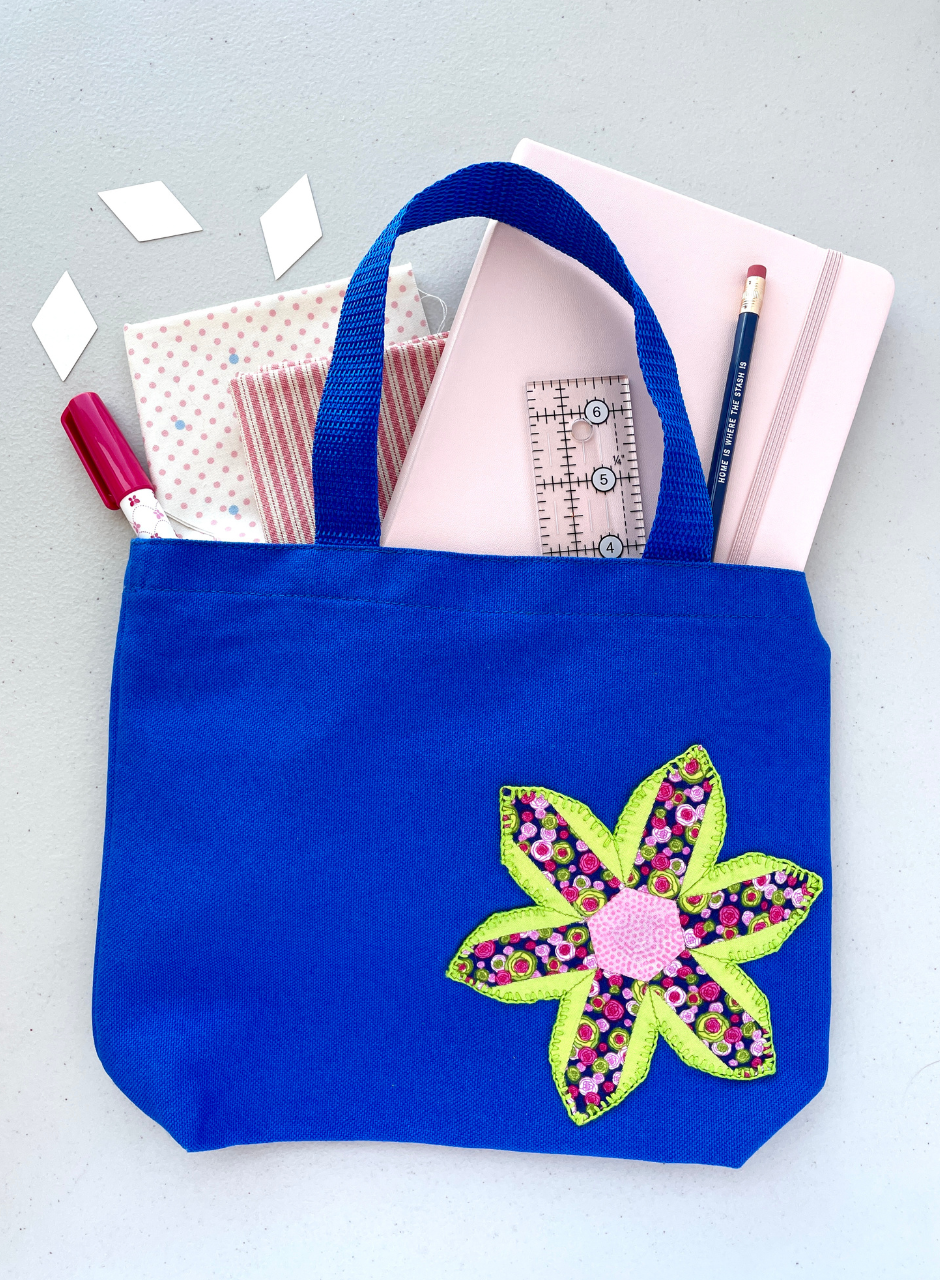 Linen Origami Bag. cotton Butterflies And Flowers, Tote Bag