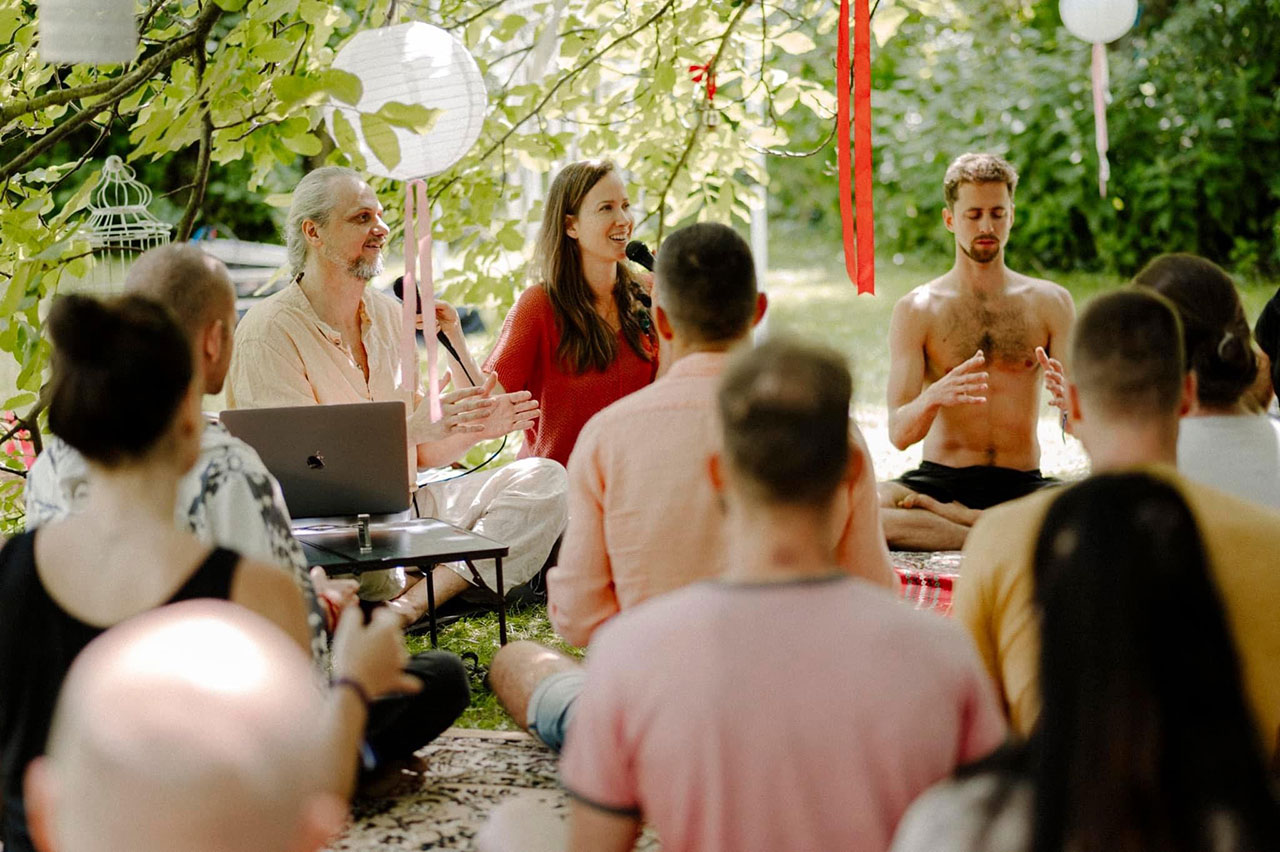 Lucia doing live sessions and energy work