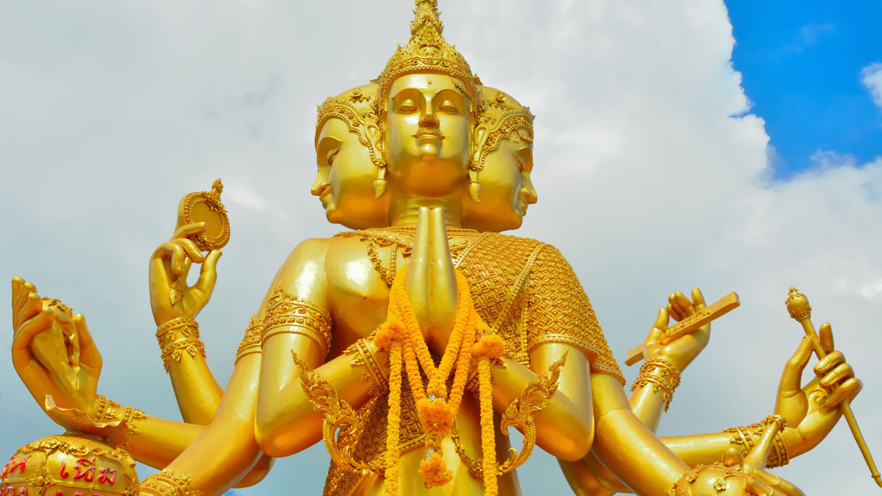 Brahma and the Saraswati River