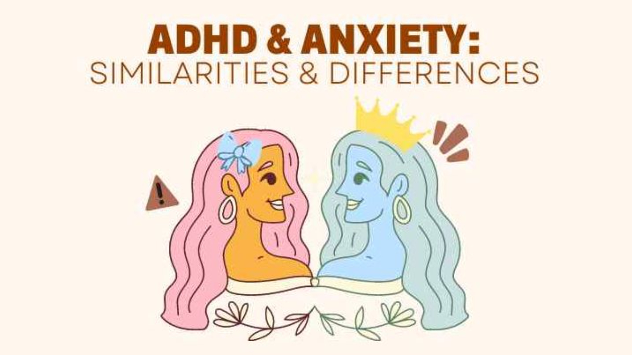 There are differences between anxiety and ADHD