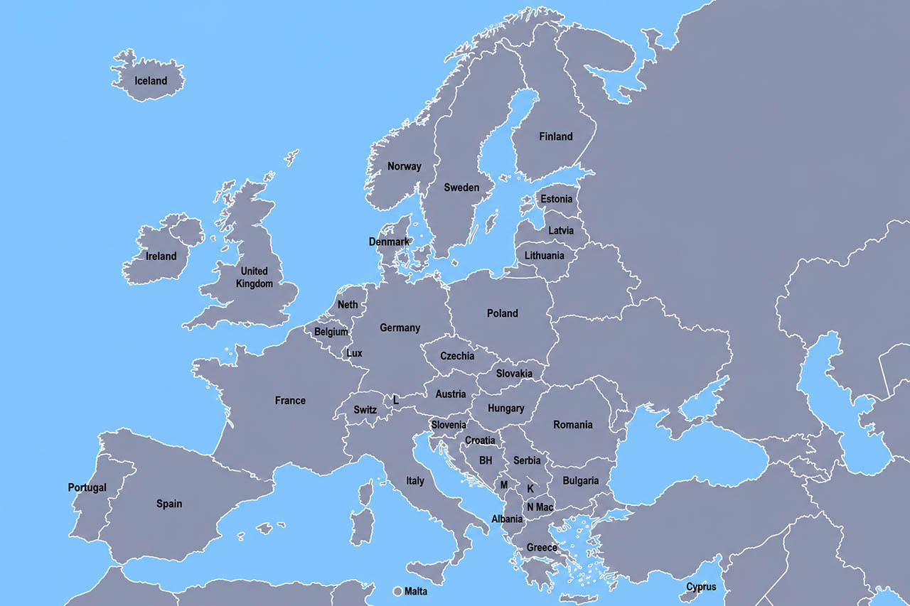 European countries map