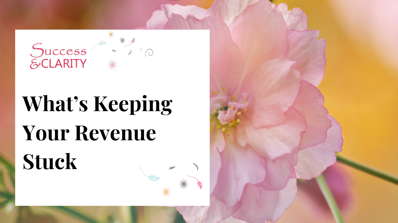 Female entrepreneur stuck at six figures thinking about business growth and clarity