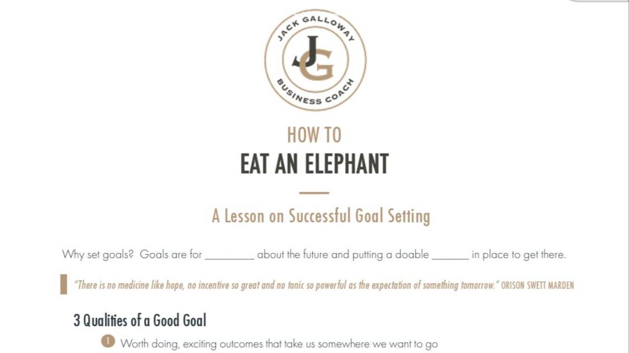 How To Eat An Elephant