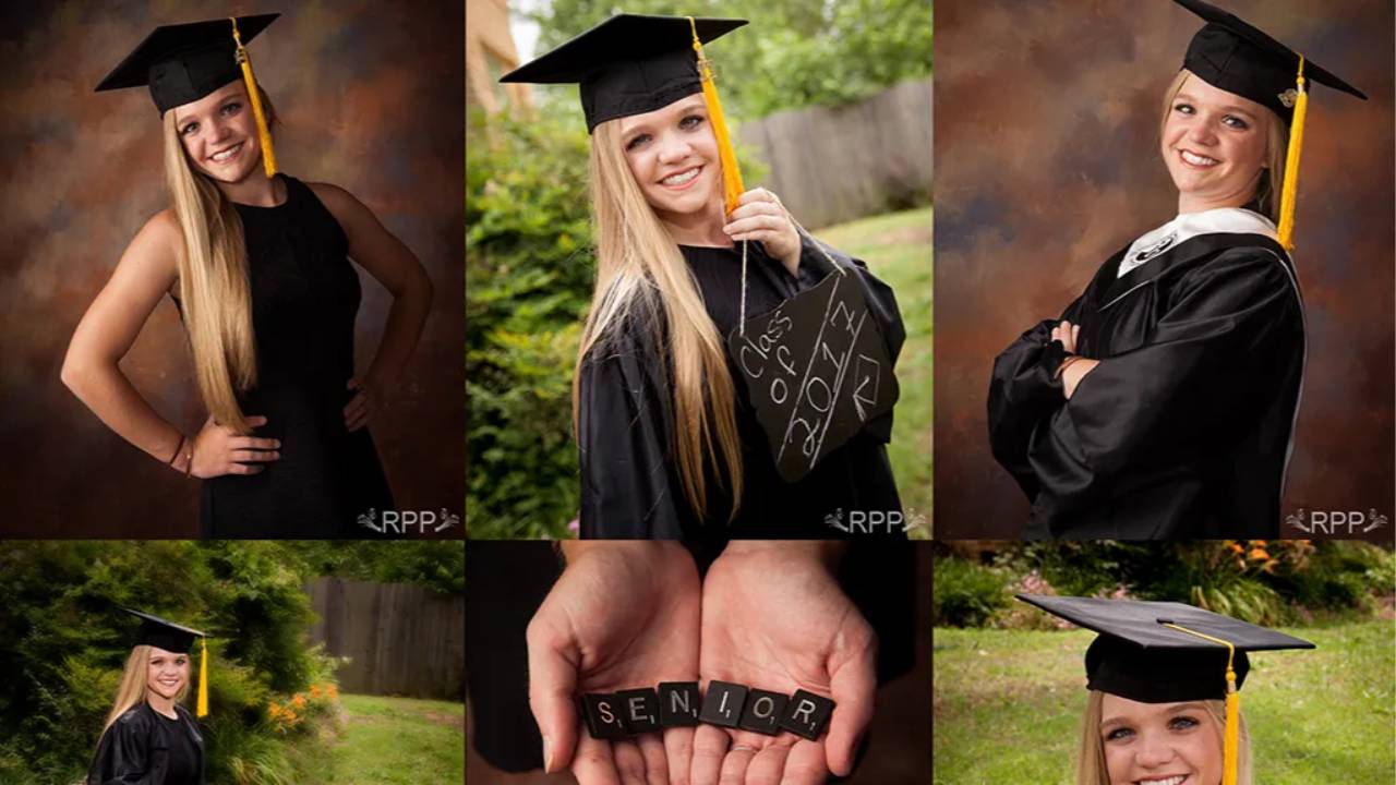 cap and gown senior pictures