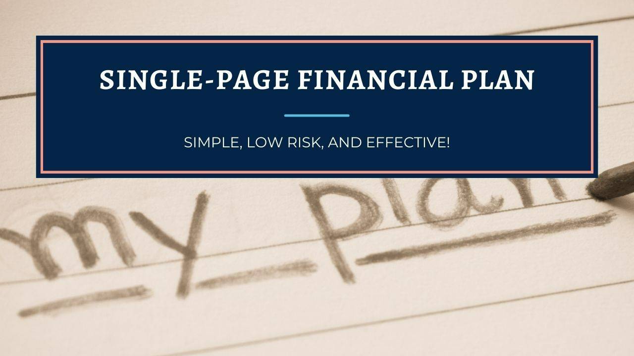 a-single-page-financial-plan