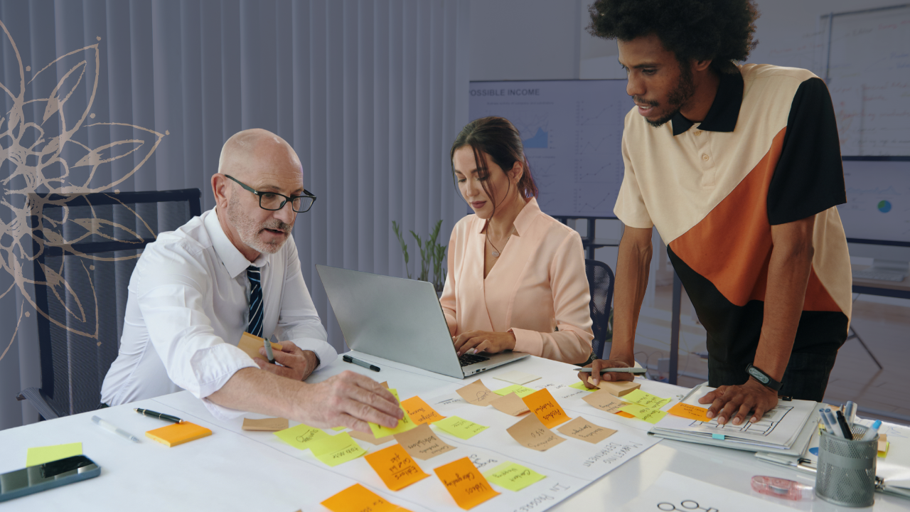 Real estate professional reviewing a marketing plan to improve consistent lead generation and business growth