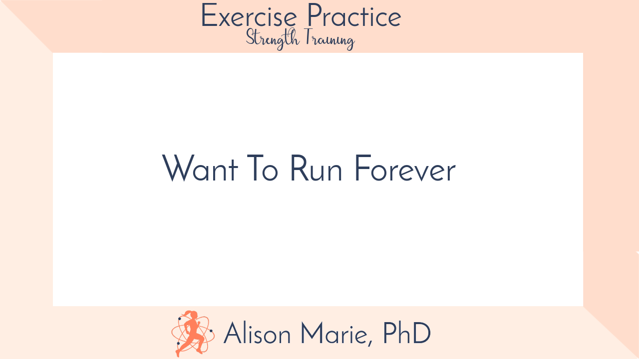 Weight Training For Female Runners, Want to run forrever?