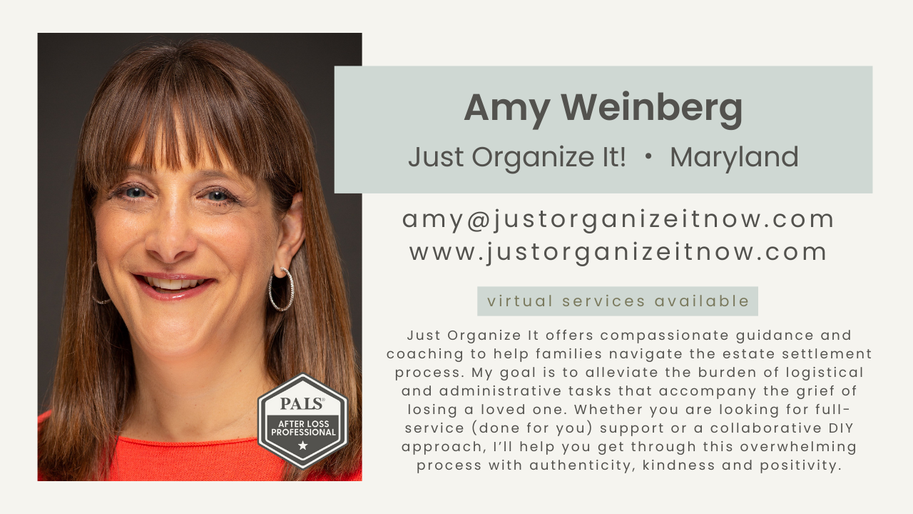 Amy Weinberg, Just Organize It