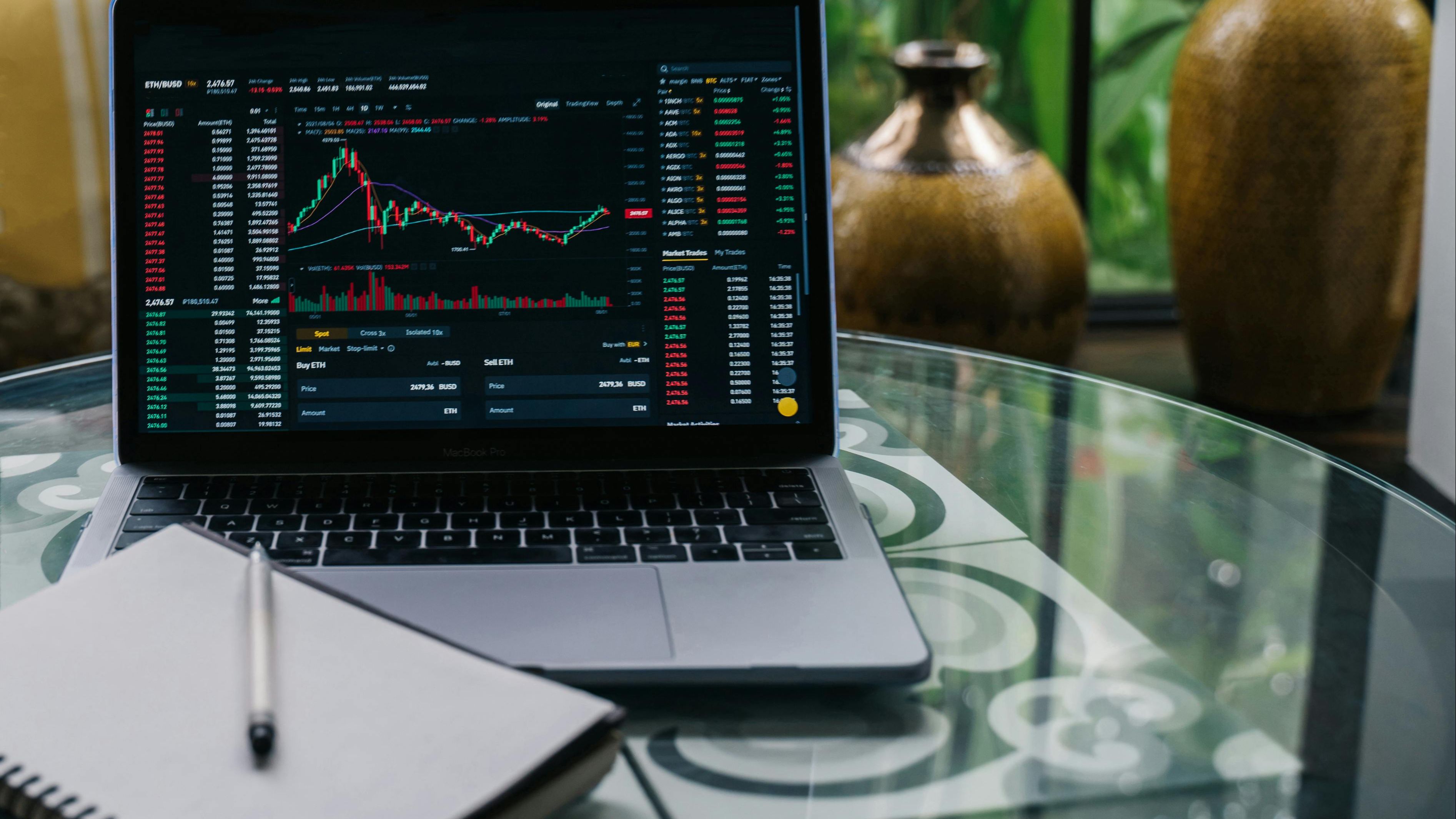 Computer trending financials