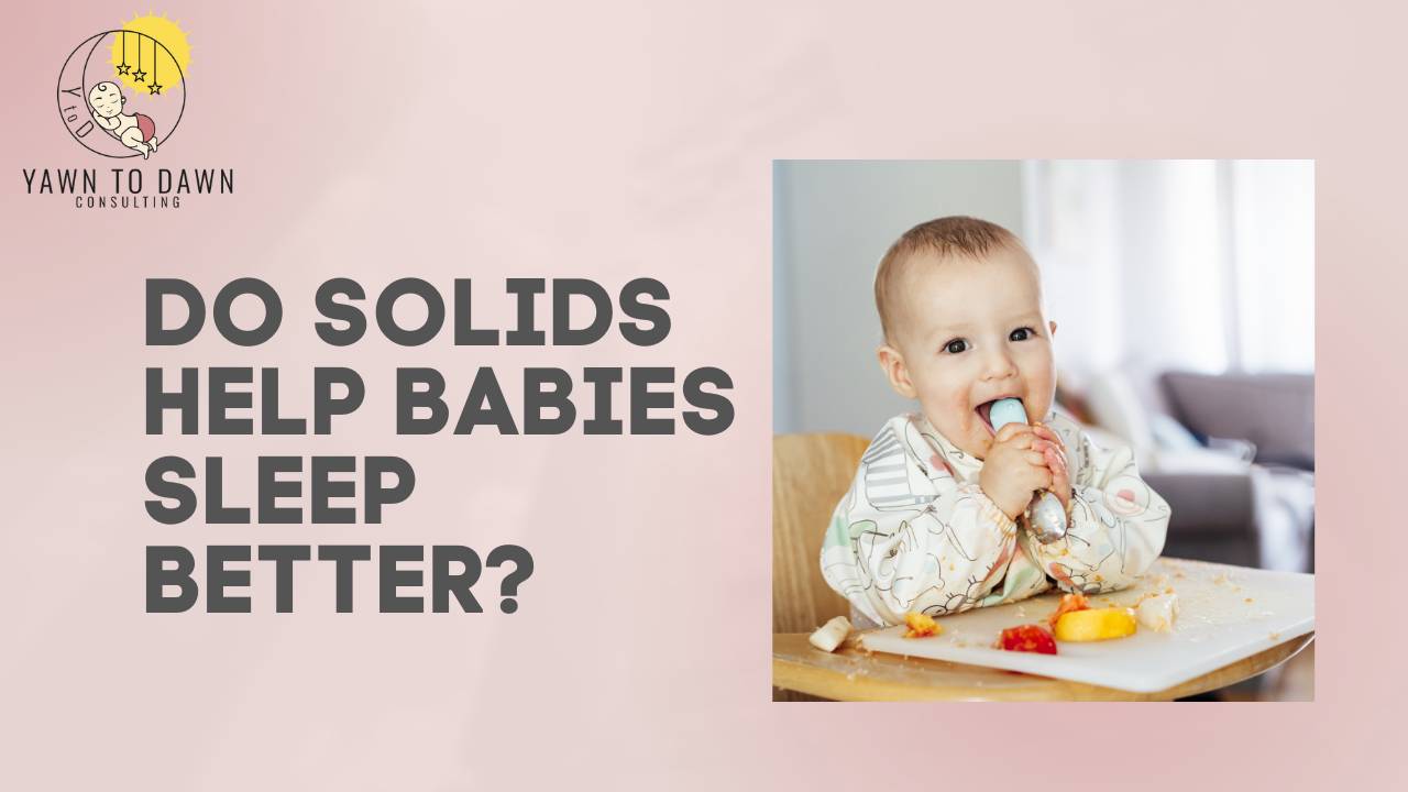 Image shows mom feeding baby solid food