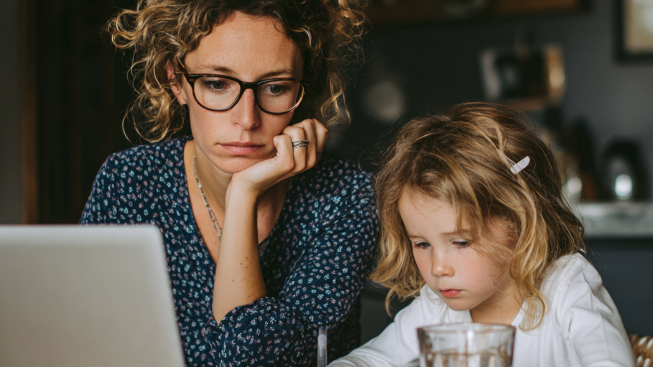 frustrated mom trying to oversee daughter's work wondering if hers will ever be recognized