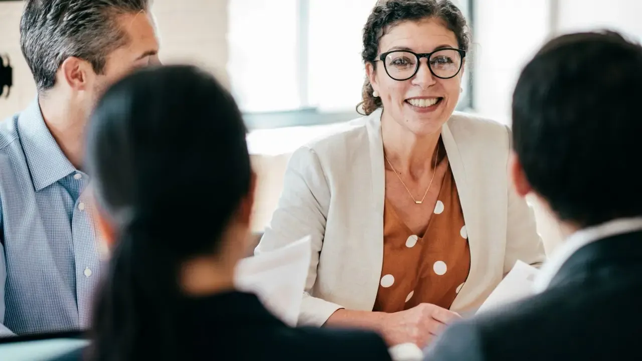 A Responsible Manager communicating with her team