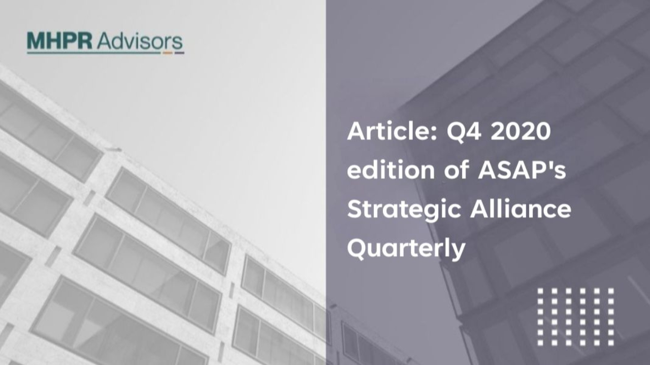 Q4 2020 edition of ASAP's Strategic Alliance Quarterly