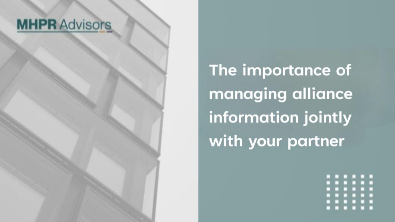 The importance of managing alliance information jointly with your partner