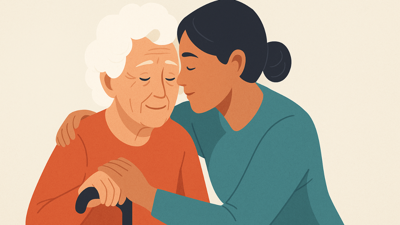 Caregiver Care-recipient dyad - a mother and daughter