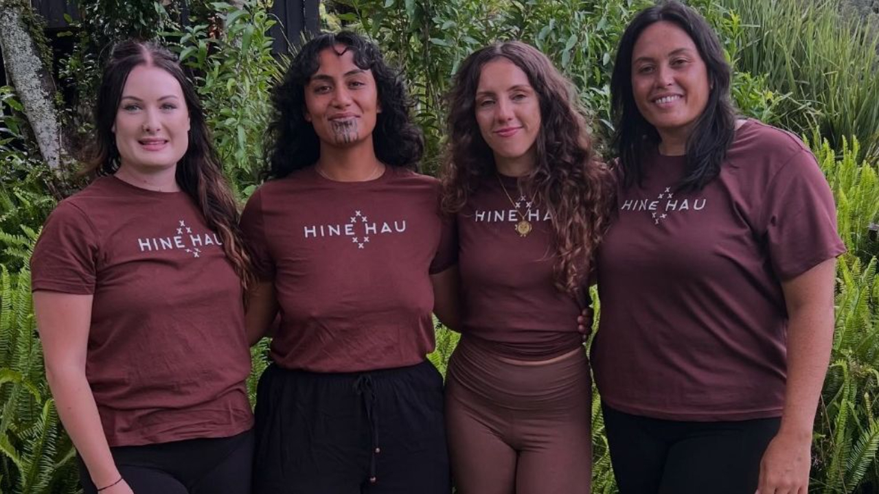 HineHau breathwork practitioners gathered during the 200-hour training immersion at Lake Okataina, Rotorua, New Zealand