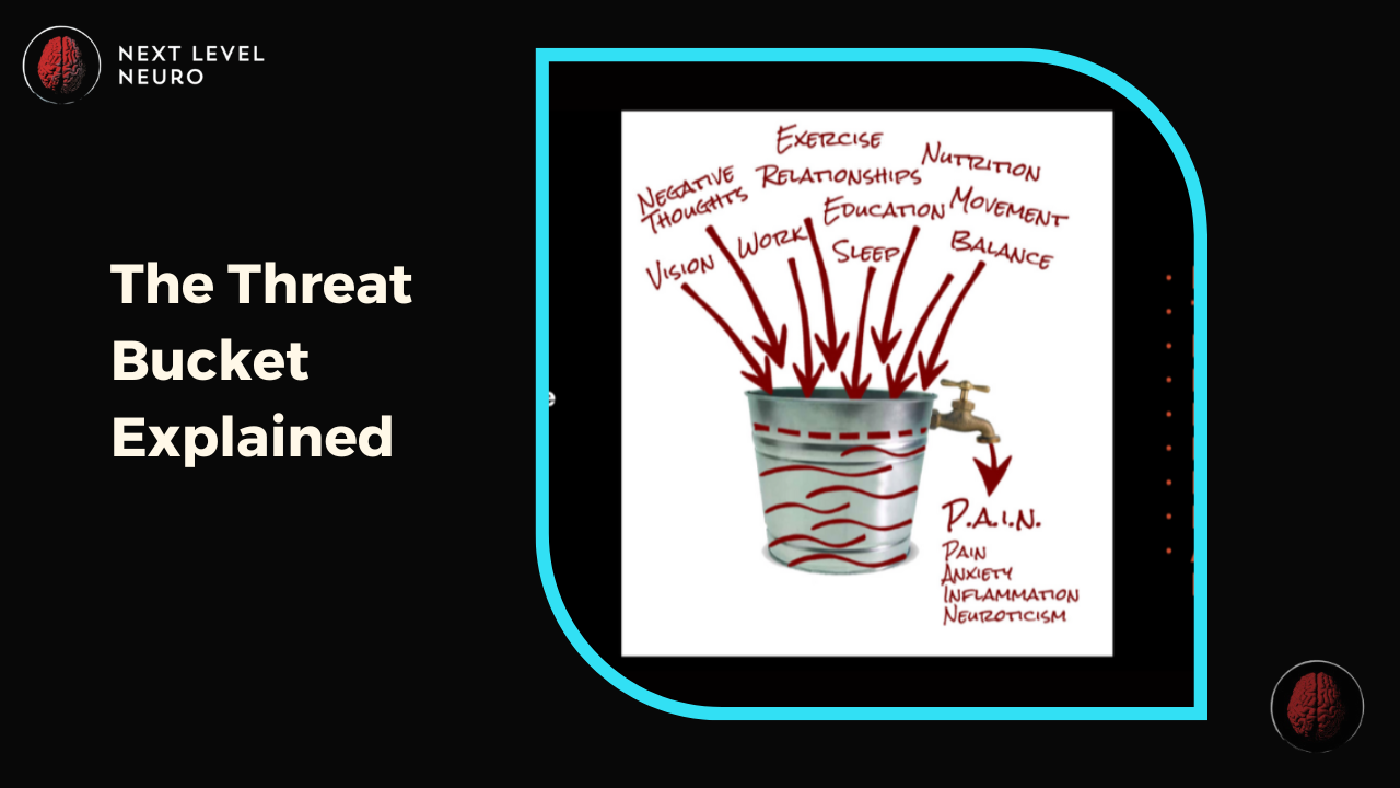 Learn what the Threat Bucket is and how the nervous system accumulates stress, pain, and load—explaining why symptoms persist despite “normal” assessments.