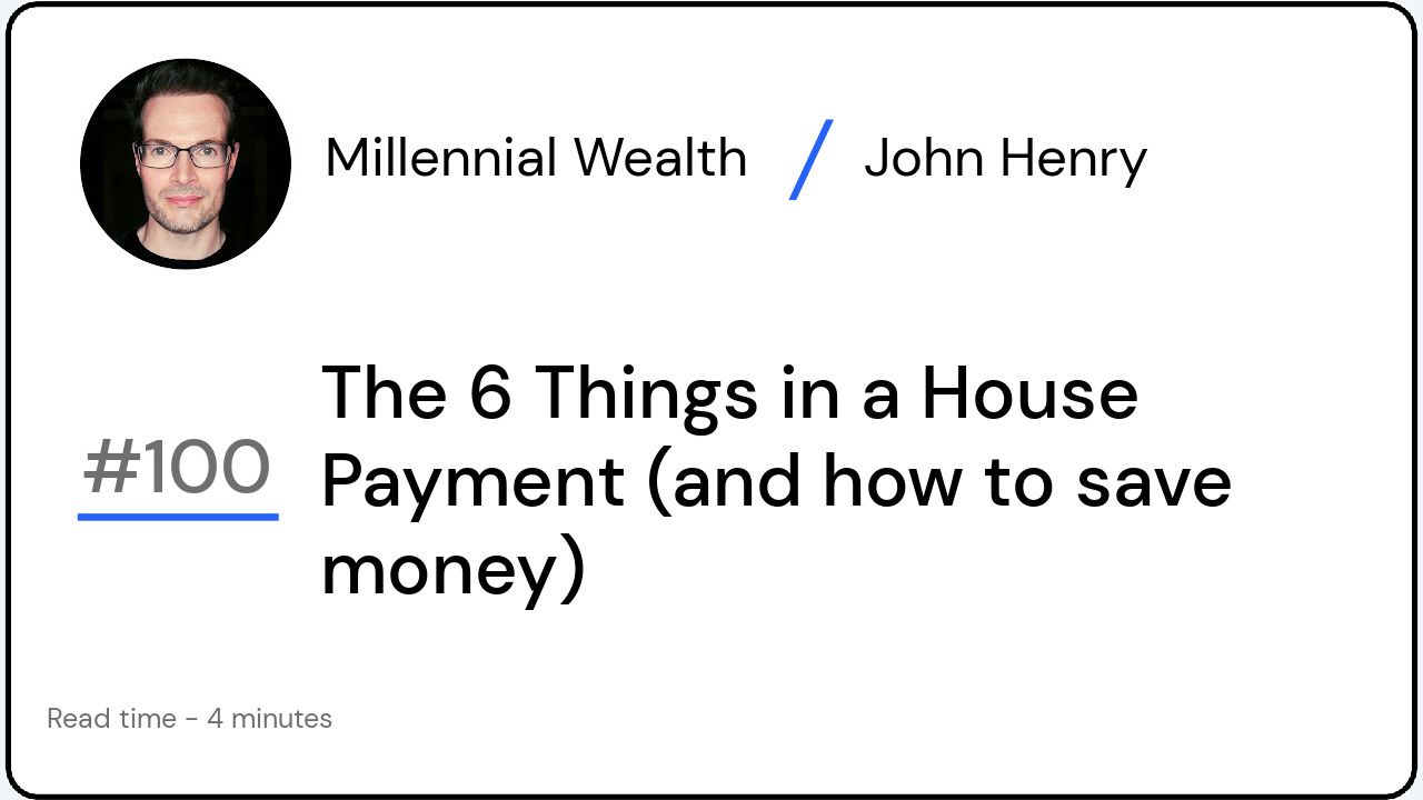 The 6 Things in a House Payment (and how to save money)