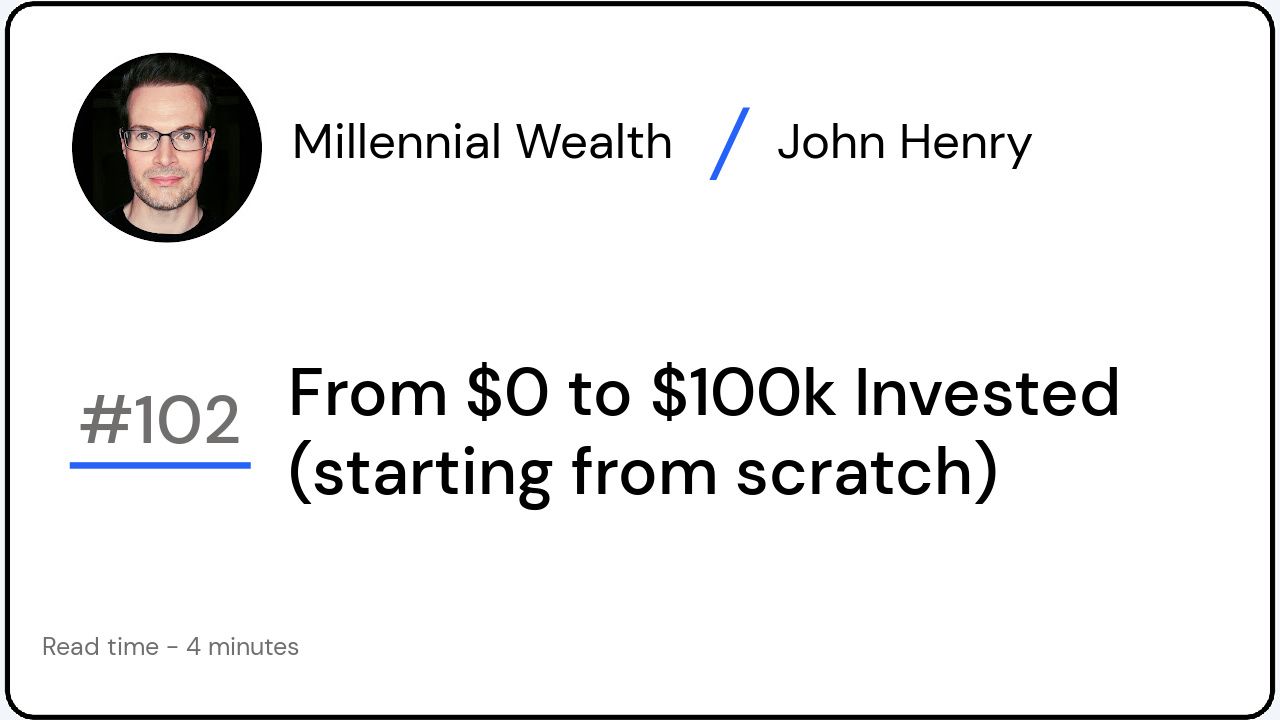 From $0 to $100k Invested (starting from scratch)