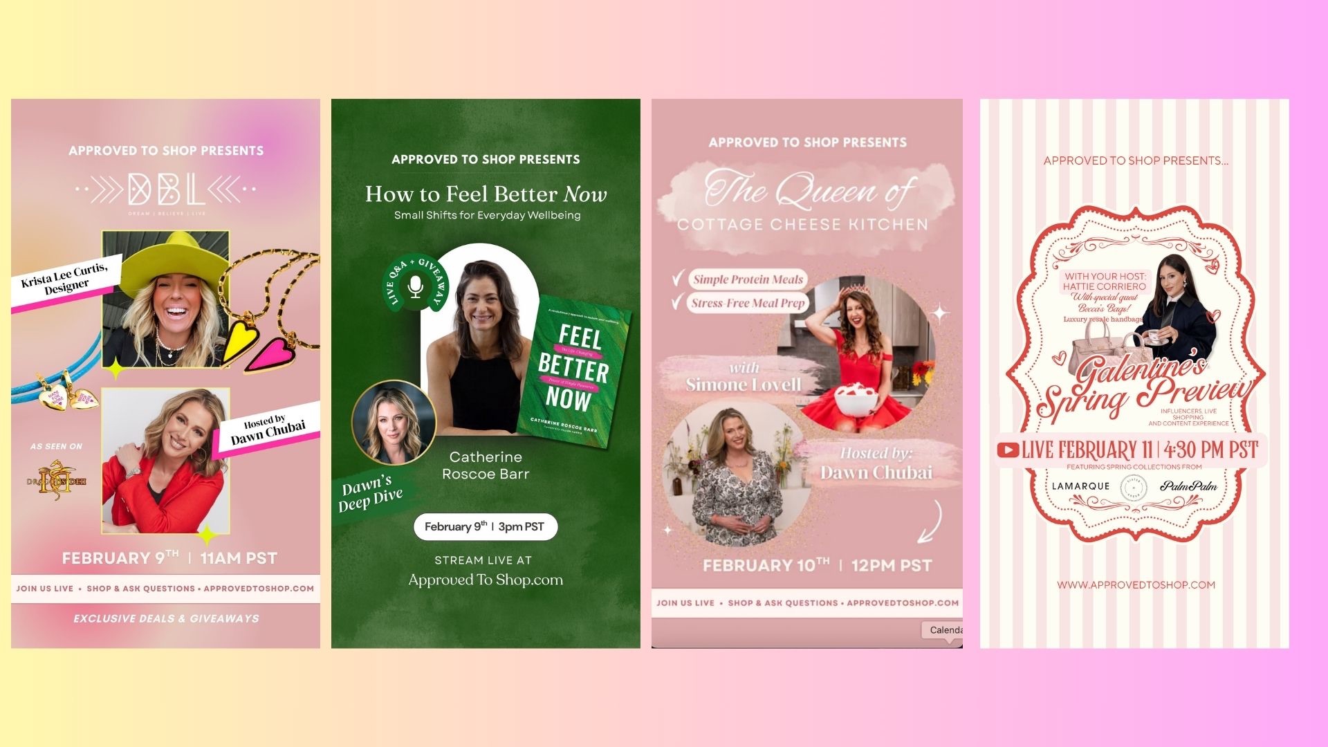 Live Shopping Event Promotional Posters