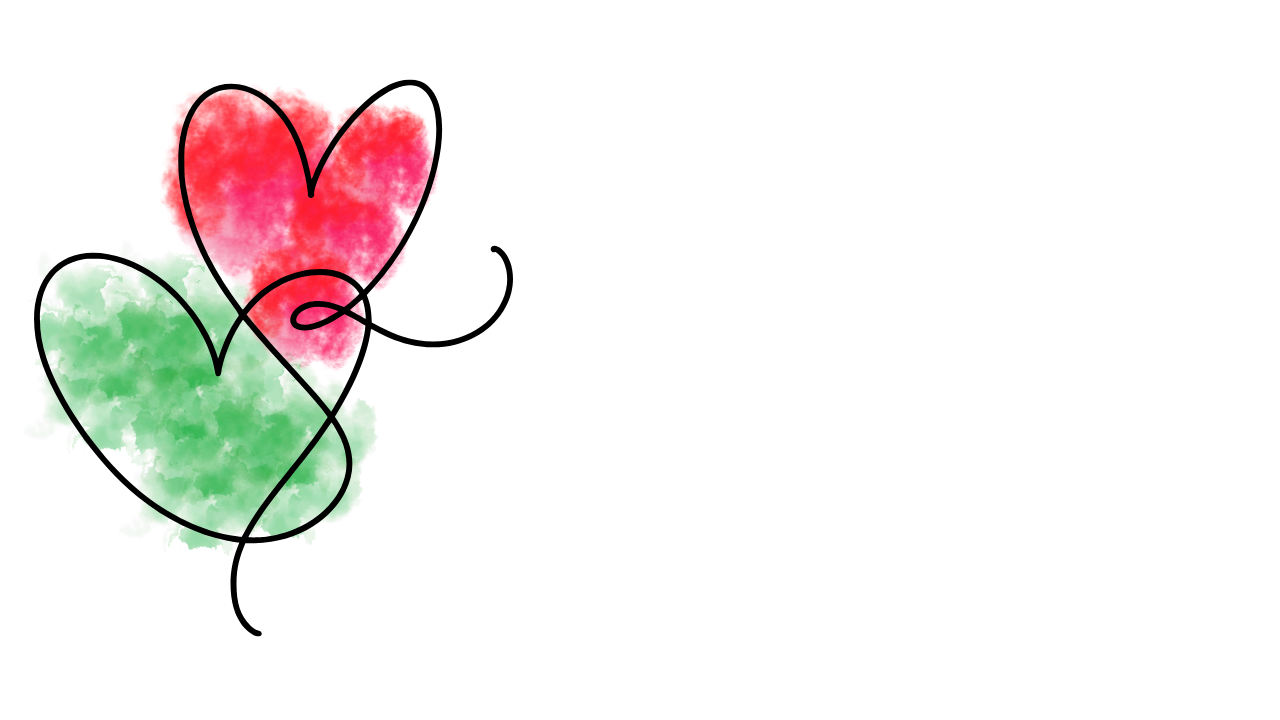 One-line drawing of two intertwined hearts, symbolizing connection and gentle change.