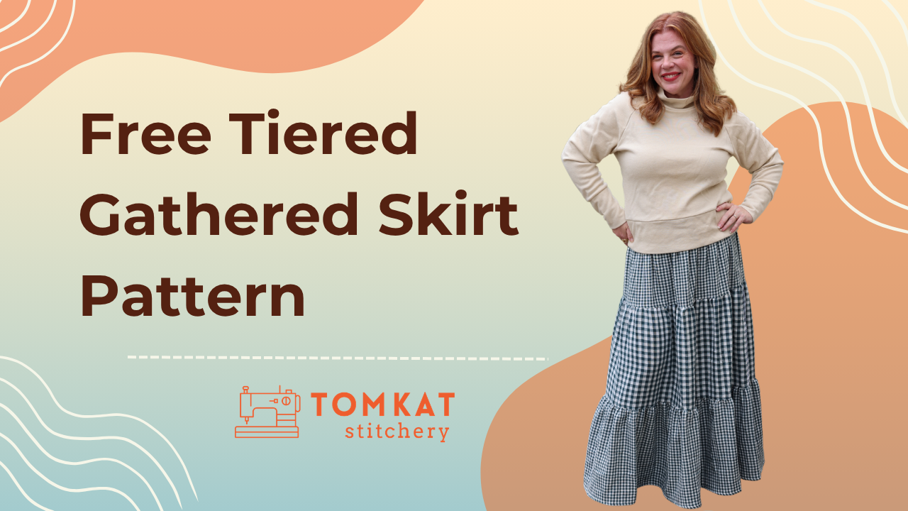 Whitney TomKat Stitchery Free Tiered Gathered Skirt Sewing pattern 