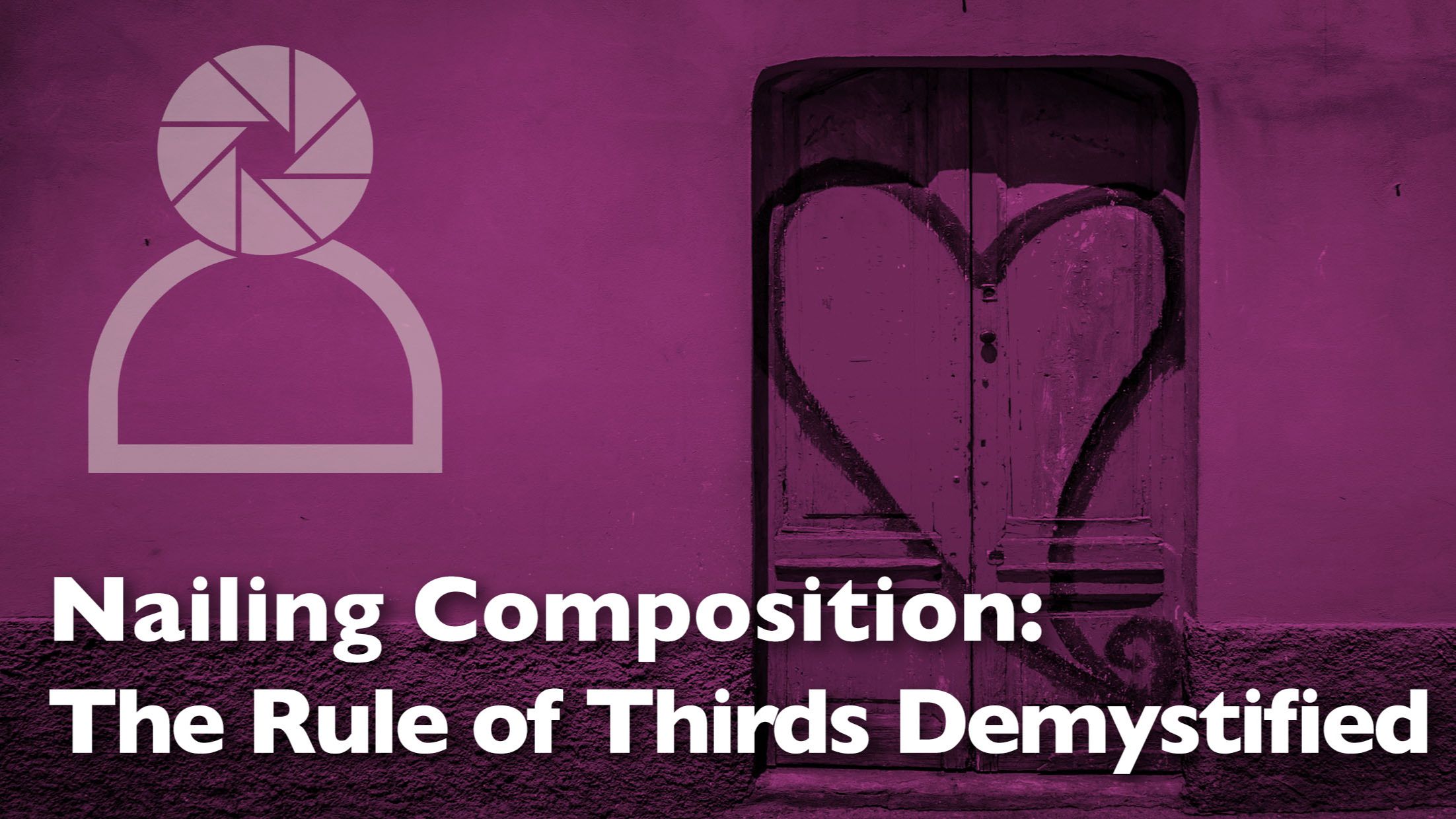 Blog header graphic for a post about the rule of thirds in photography