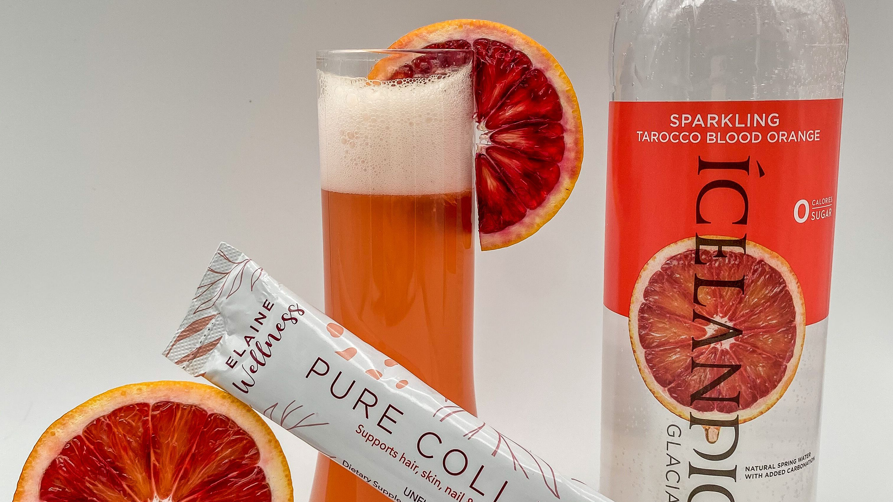 Blood Orange Collagen Sparkling Mocktail