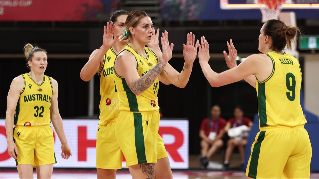 The Australian Opals giving a high ten
