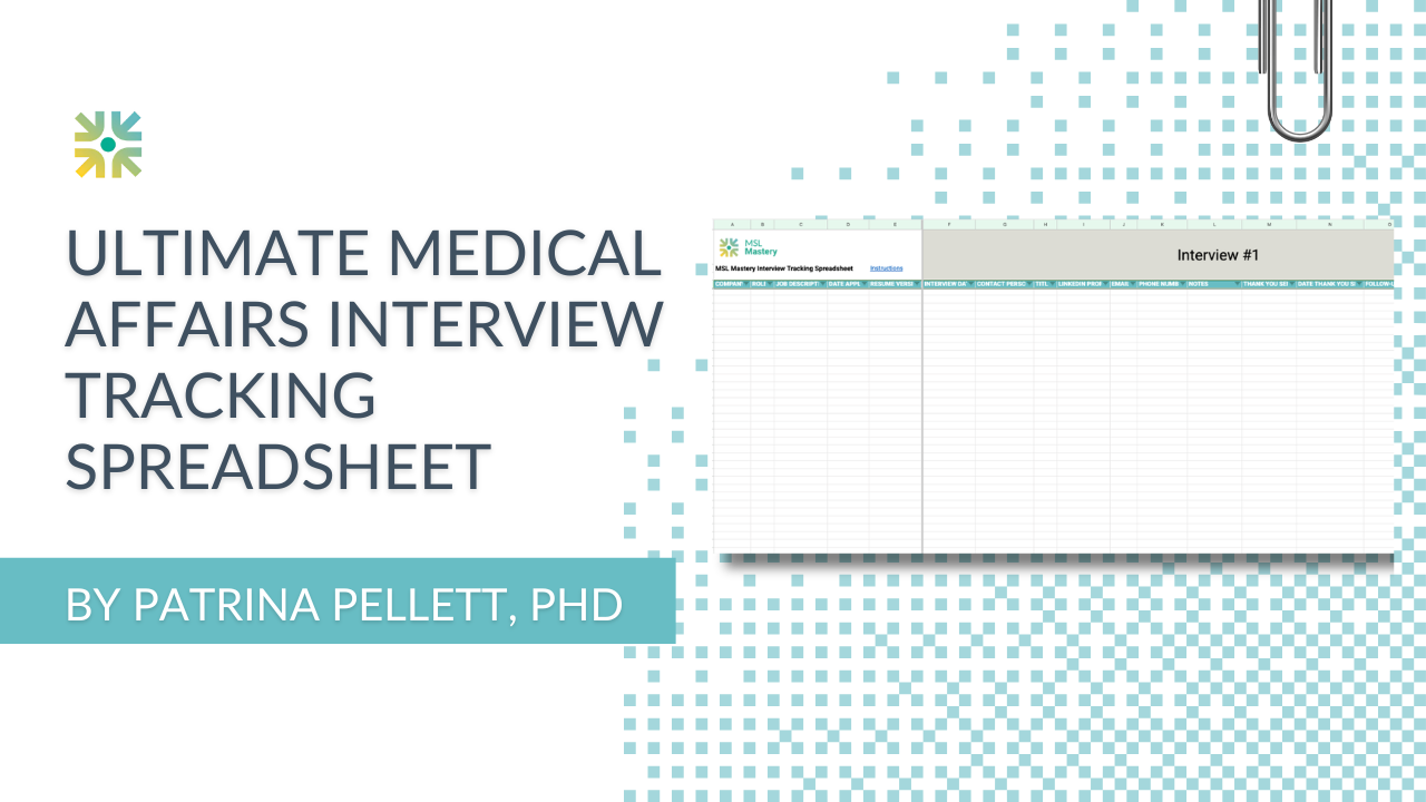 Ultimate Medical Affairs Interview Tracking Spreadsheet