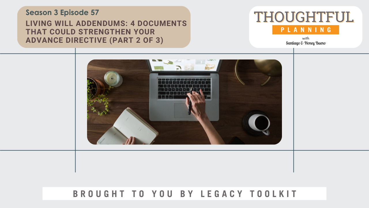 Person working on laptop with notebook and coffee with episode title 