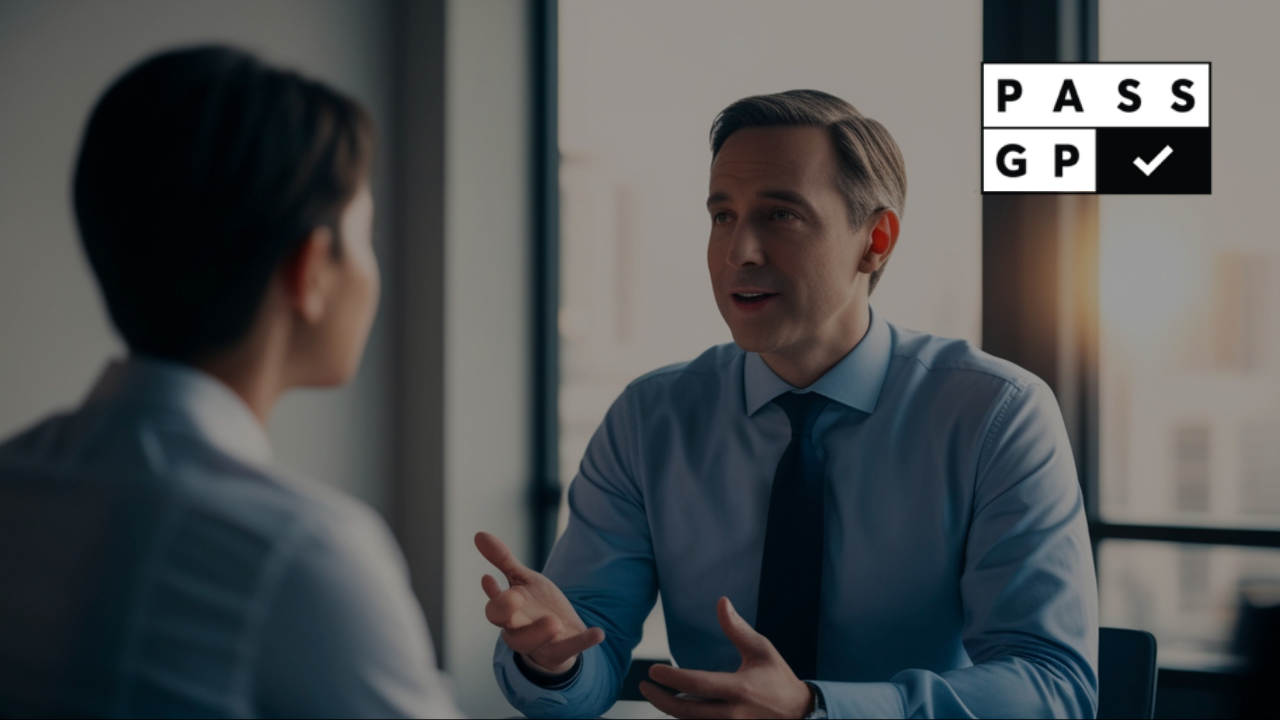 Candidate using structured framework rather than scripted speech