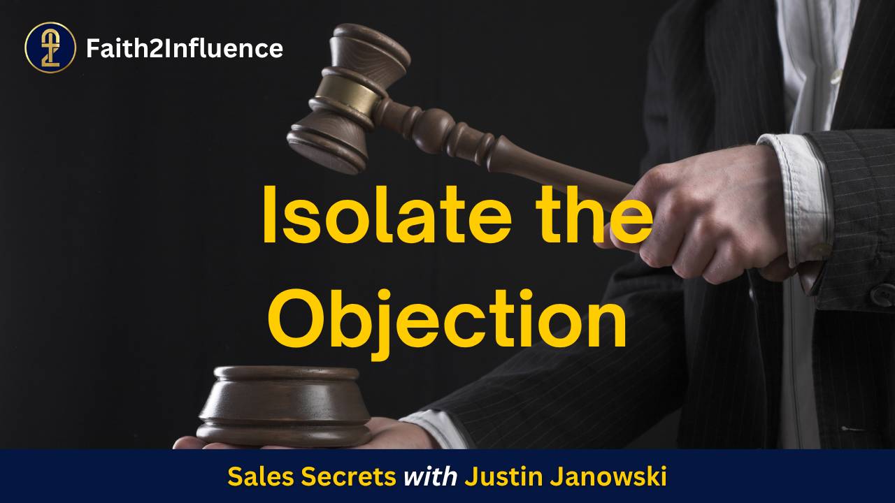 image of a person laying a gavel down with the words isolate the objection