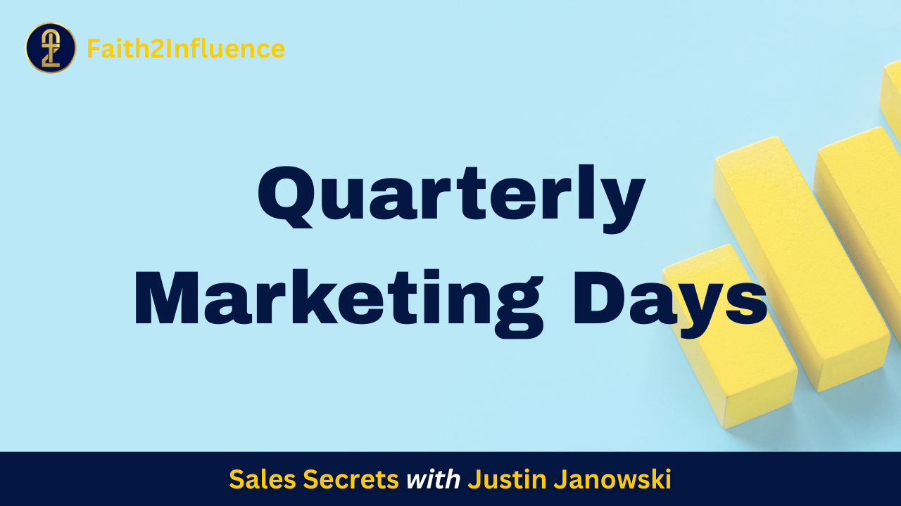 image of 4 bars with the words quarterly marketing days